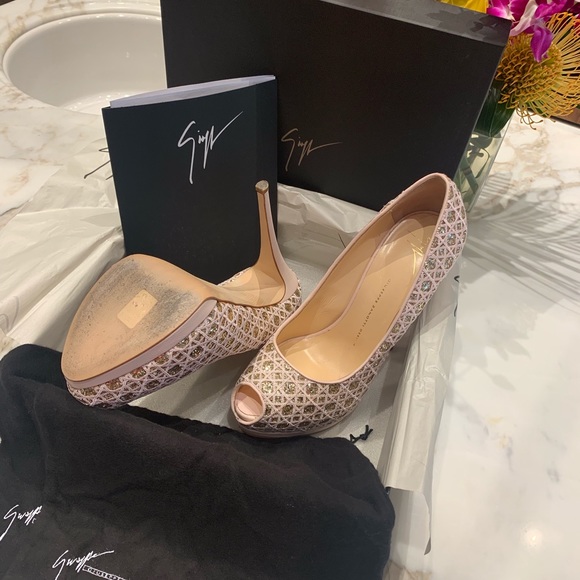 Pink and gold Giuseppe Zanotti platform heels 41 - Picture 8 of 8